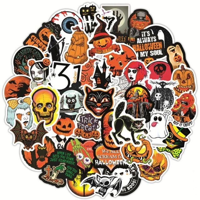 a group of stickers in a circle